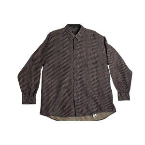 Jhane Barnes L/S Plaid Multicolor Button Down Shirt Mens XL